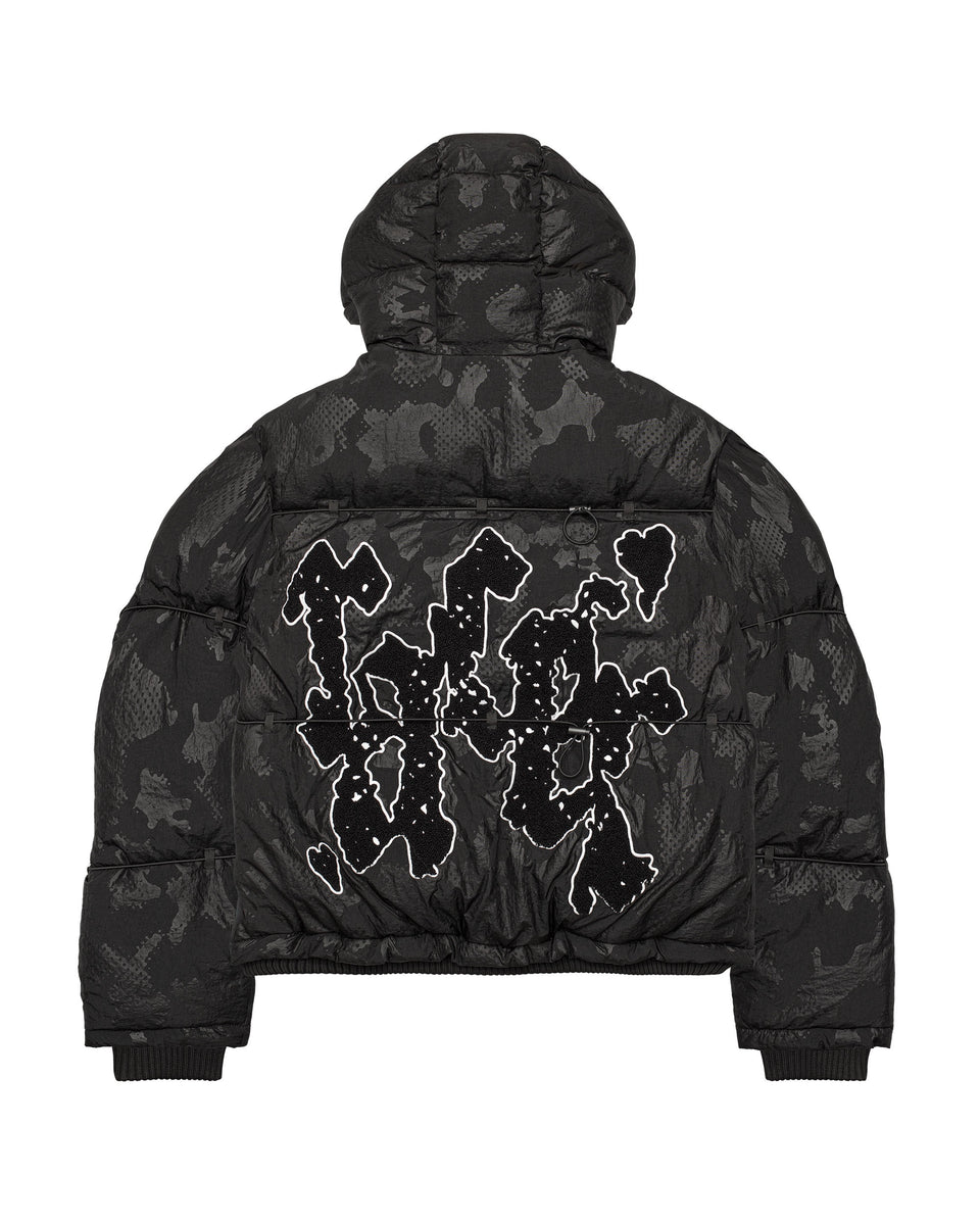 Louis Vuitton Black Monogram Synthetic Hooded Jacket M Louis