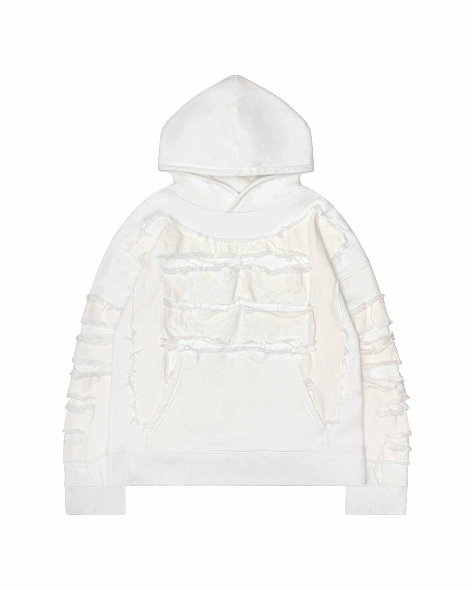 White Work Hoodie