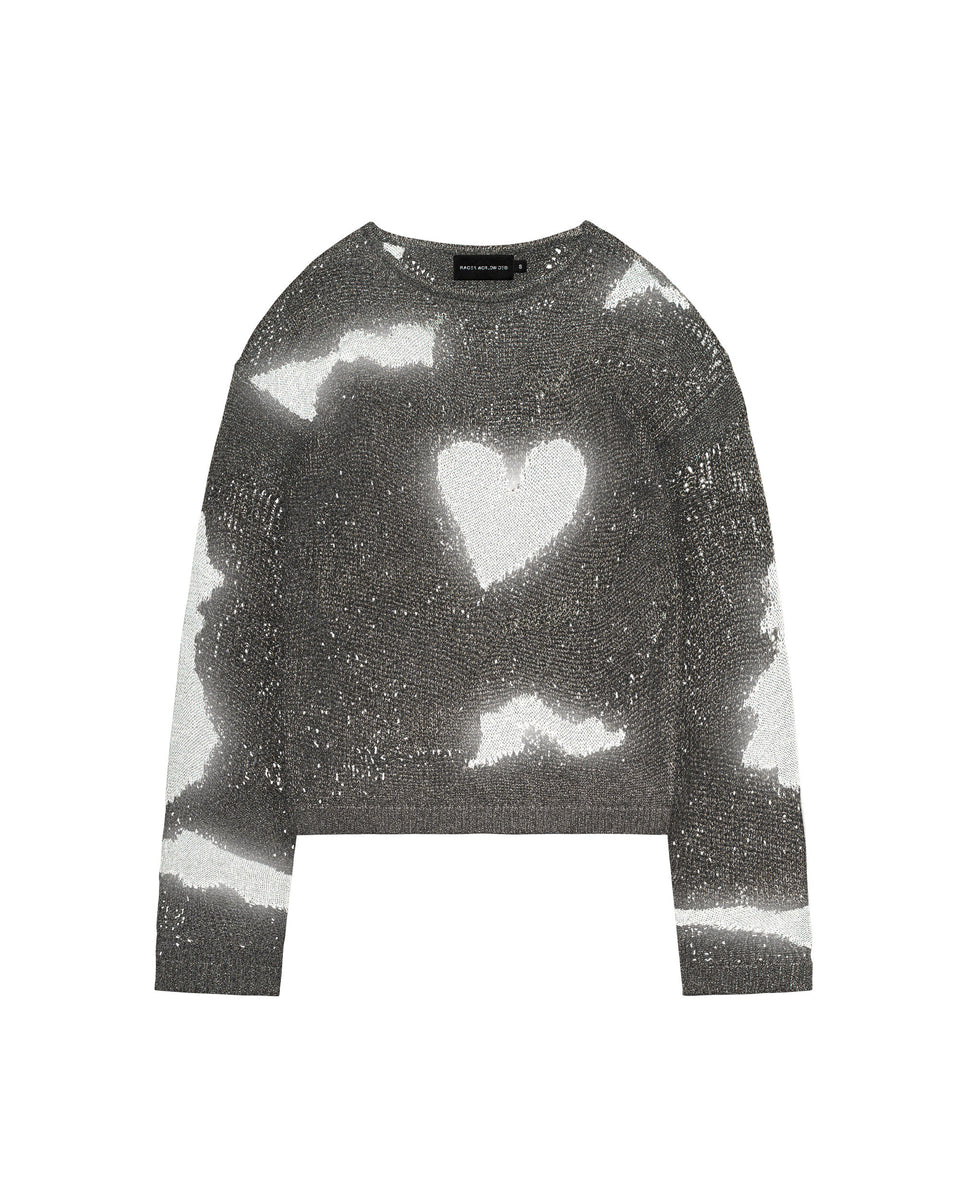 Distressed Reflective Metal Knit Sweater – Racer Worldwide