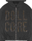 Doll Core Black Spike Hoodie