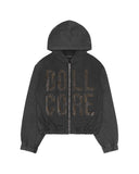 Doll Core Black Spike Hoodie