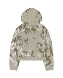 Beige Camo Knit Hoodie