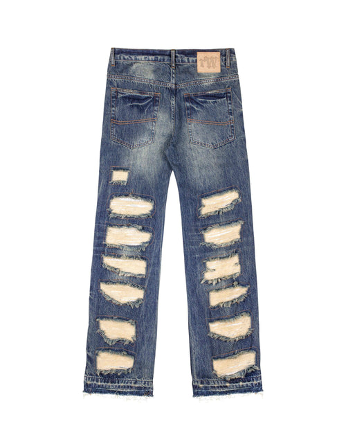 Distressed Lace Jeans – Racer Worldwide