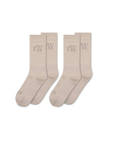 Beige Racer Socks 2 Pack