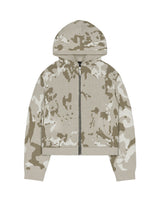 Beige Camo Knit Hoodie