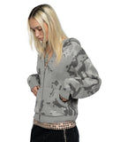 Grey Camo Knit Hoodie