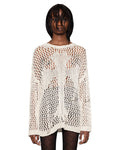 Beige Cross Net Sweater