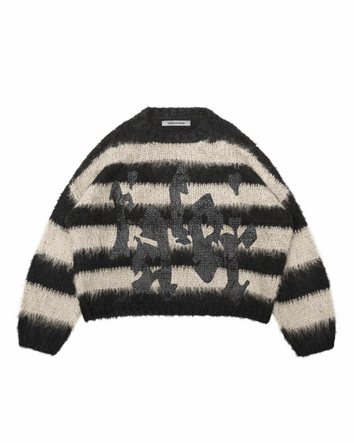Beige Mohair Stripe Sweater – Racer Worldwide